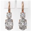 Image 2 : 1.25 ctw Oval Cut Diamond Designer Earrings 18K Rose Gold
