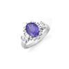 Image 1 : 2.90 ctw Tanzanite & Diamond Ring 18K White Gold