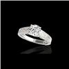 Image 1 : 1 ctw Certified Diamond Solitaire Ring 10K White Gold