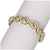 Image 2 : 31.55 ctw Morganite & Diamond Bracelet 18K Yellow Gold