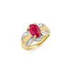 Image 1 : 3.01 ctw Ruby & Diamond Ring 14K Yellow Gold