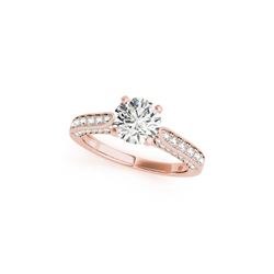 1.6 ctw Certified VS/SI Diamond Ring 18K Rose Gold