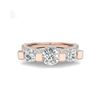 Image 2 : 2.3 ctw VS/SI Diamond Micro Pave 3 Stone Ring 18K Rose Gold