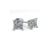 Image 2 : 1.05 ctw Princess Cut VS/SI Diamond Designer Earrings 18K Rose Gold