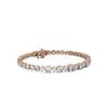 Image 1 : 11 ctw Cushion Diamond Designer Bracelet 18K Rose Gold