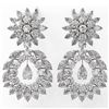 Image 2 : 15.56 ctw Pear and Marquise Cut Diamond Earrings 18K White Gold