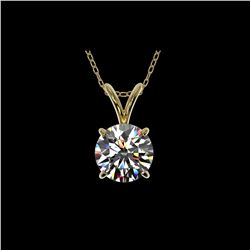 1.01 ctw Certified Quality Diamond Necklace 10K Yellow Gold