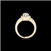 Image 2 : 2.1 ctw Certified Diamond Solitaire Halo Ring 10K Yellow Gold