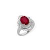 Image 1 : 3.24 ctw Ruby & Diamond Ring 18K White Gold