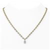 Image 1 : 12 ctw Princess Cut Diamond Designer Necklace 18K Yellow Gold