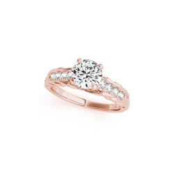 1.20 ctw Certified VS/SI Diamond Ring 18K Rose Gold