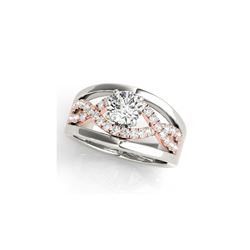 1.3 ctw Certified VS/SI Diamond Solitaire Ring 18K White & Rose Gold