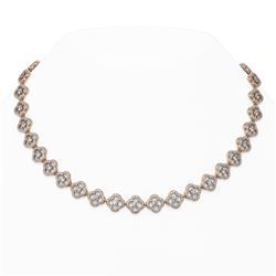 20 ctw Diamond Designer Necklace 18K Rose Gold