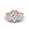 Image 2 : 1.33 ctw VS/SI Diamond Solitaire Art Deco Ring 18K Rose Gold