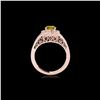 Image 2 : 1.65 ctw Certified SI/I Fancy Intense Yellow Diamond Ring 10K Rose Gold