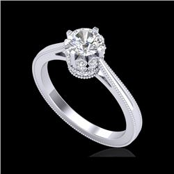 0.81 ctw VS/SI Diamond Art Deco Ring 18K White Gold