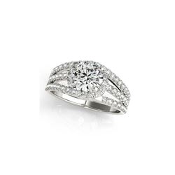 1.25 ctw Certified VS/SI Diamond Ring 18K White Gold