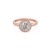 Image 1 : 1.15 ctw Certified VS/SI Diamond Halo Ring 18K Rose Gold