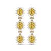 Image 1 : 19.06 ctw Canary Citrine & VS Diamond Earrings 18K Yellow Gold