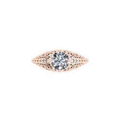 1 ctw Solitaire Certified VS/SI Diamond Ring 18K Rose Gold