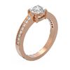 Image 1 : 1.33 ctw Cushion Diamond Ring 18K Rose Gold