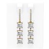 Image 1 : 5.03 ctw Princess Diamond Earrings 18K Yellow Gold