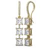 Image 2 : 5.03 ctw Princess Diamond Earrings 18K Yellow Gold