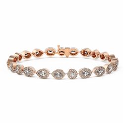 8 ctw Mix Cut Diamonds Designer Bracelet 18K Rose Gold