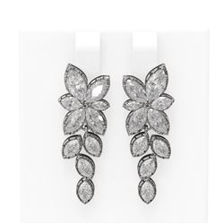 5.98 ctw Diamond Earrings 18K White Gold