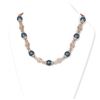 Image 1 : 18 ctw Diamond and Pearl Necklace 18K Rose Gold