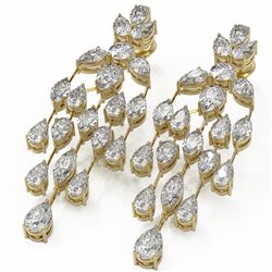 11.38 ctw Pear and Marquise Diamond Earrings 18K Yellow Gold