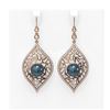 Image 1 : 2.78 ctw Diamond and Pearl Earrings 18K Rose Gold