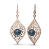 Image 2 : 2.78 ctw Diamond and Pearl Earrings 18K Rose Gold