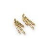 Image 2 : 4.08 ctw Multi-Sapphire & Diamond Earrings 14K Yellow Gold