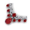Image 2 : 36.85 ctw Ruby & VS Diamond Necklace 18K White Gold