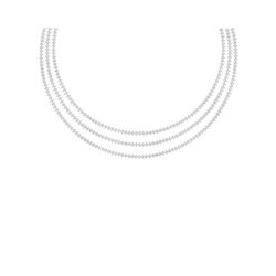 20 ctw Certified SI/I Diamond 2 Prong Necklace 18K Rose Gold