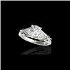 Image 1 : 1.1 ctw Certified Diamond Solitaire Ring 10K White Gold