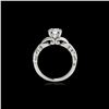 Image 2 : 1.1 ctw Certified Diamond Solitaire Ring 10K White Gold