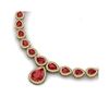 Image 2 : 51.41 ctw Ruby & VS Diamond Necklace 18K Yellow Gold