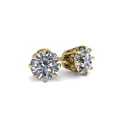 1.53 ctw VS/SI Diamond Stud Solitaire Earrings 18K Yellow Gold