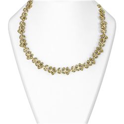 77.9 ctw Canary Citrine & Diamond Necklace 18K Yellow Gold