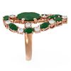 Image 2 : 12.63 ctw Emerald & Diamond Ring 18K Rose Gold