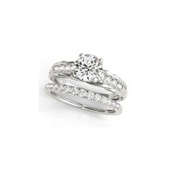 1.29 ctw Certified VS/SI Diamond 2pc Wedding Set 14K White Gold
