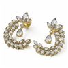 Image 1 : 7.64 ctw Marquise Diamond Designer Earrings 18K Yellow Gold