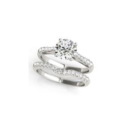 1.23 ctw Certified VS/SI Diamond 2pc Wedding Set 14K White Gold