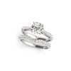 Image 1 : 1.23 ctw Certified VS/SI Diamond 2pc Wedding Set 14K White Gold