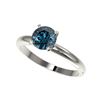 Image 1 : 1.25 ctw Certified Intense Blue Diamond Engagement Ring 10K White Gold