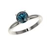 Image 2 : 1.25 ctw Certified Intense Blue Diamond Engagement Ring 10K White Gold