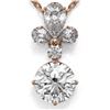 Image 1 : 1.4 ctw Diamond Designer Necklace 18K Rose Gold