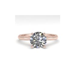 1.54 ctw VS/SI Diamond Engagement Designer Ring 18K Rose Gold
